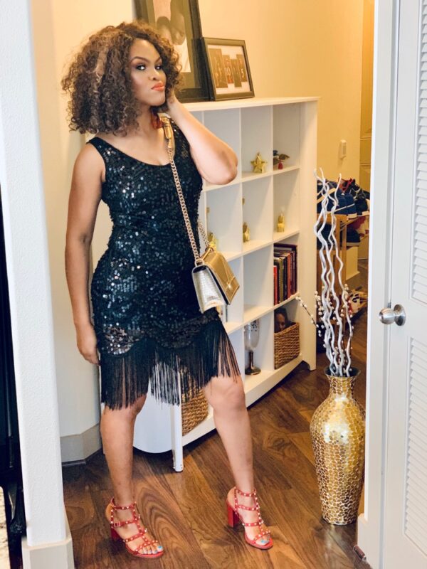 Unforgettable Night Tassel Sequined Party Dress - Image 4
