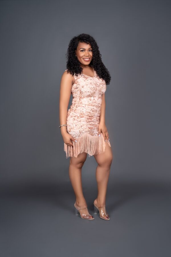 Unforgettable Night Tassel Sequined Party Dress - Image 3