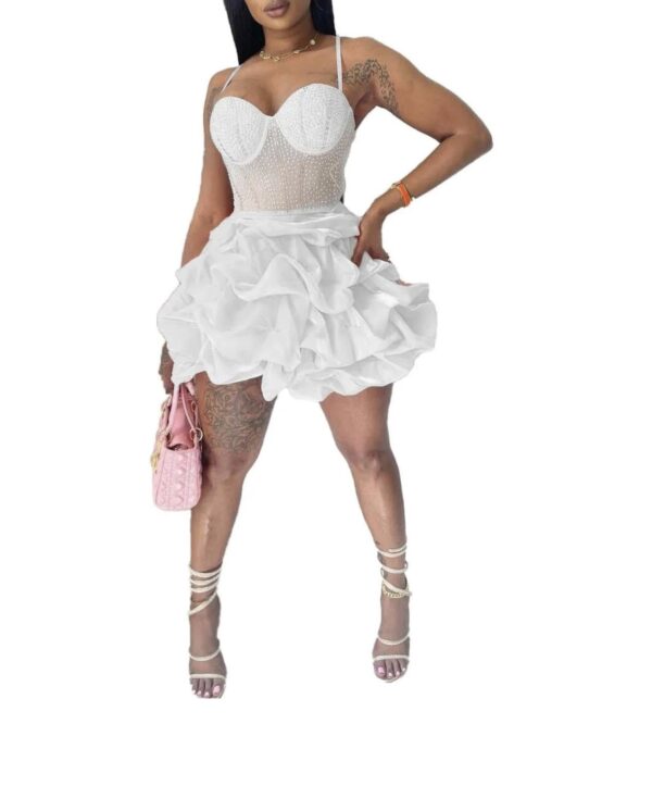 Sade Sexy Rhinestone Sling Tutu Dress - Image 4