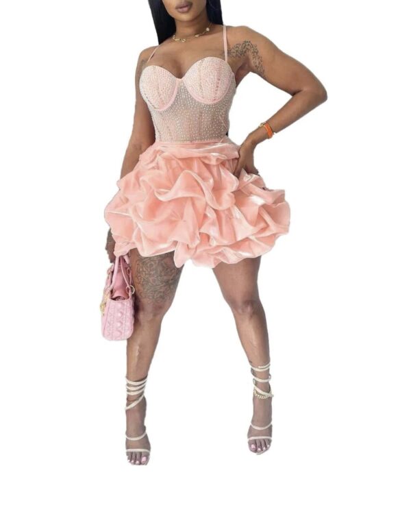 Sade Sexy Rhinestone Sling Tutu Dress - Image 2