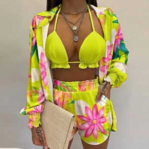 Amara Fashionable Floral Three-Piece Set