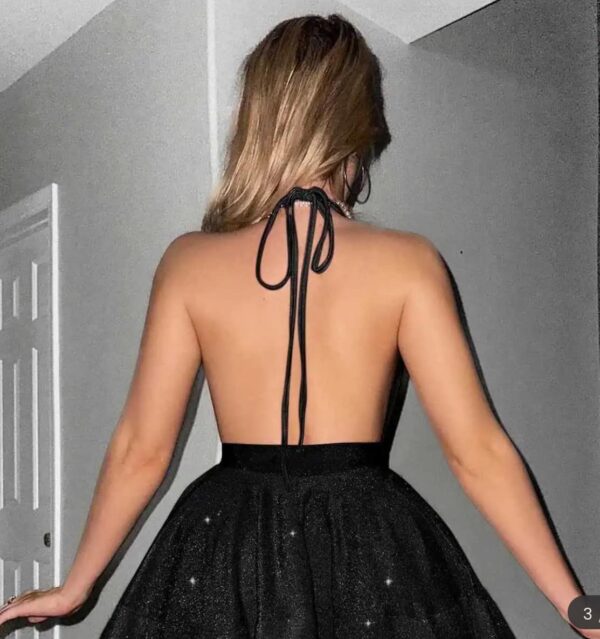 Ife Sexy V-Neck Pleated Party Dress - Image 5