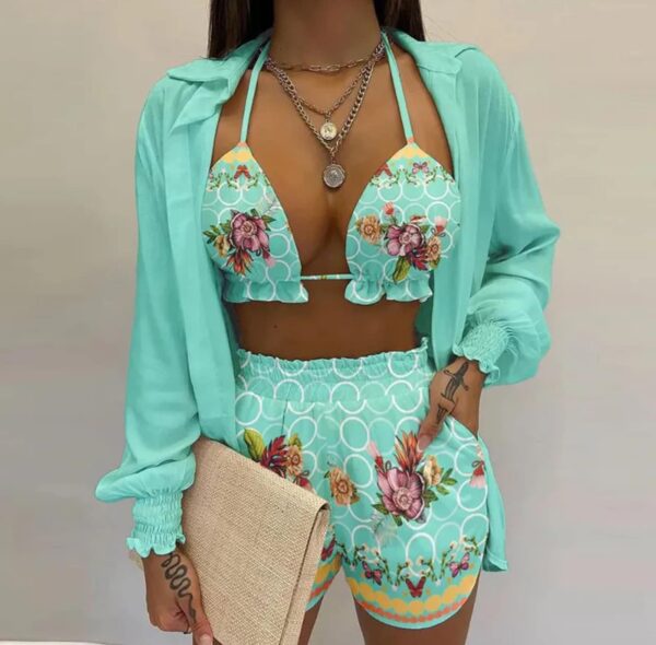 Amara Fashionable Floral Three-Piece Set - Image 9