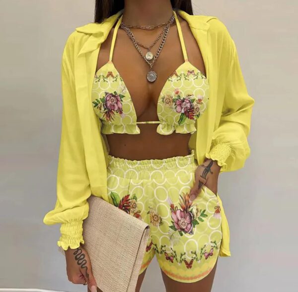 Amara Fashionable Floral Three-Piece Set - Image 4