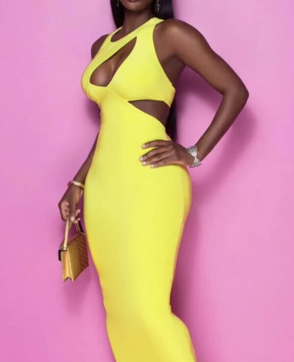 Hauwa Fashion Sexy Round-Neck Sleeveless Slim Fit Dress