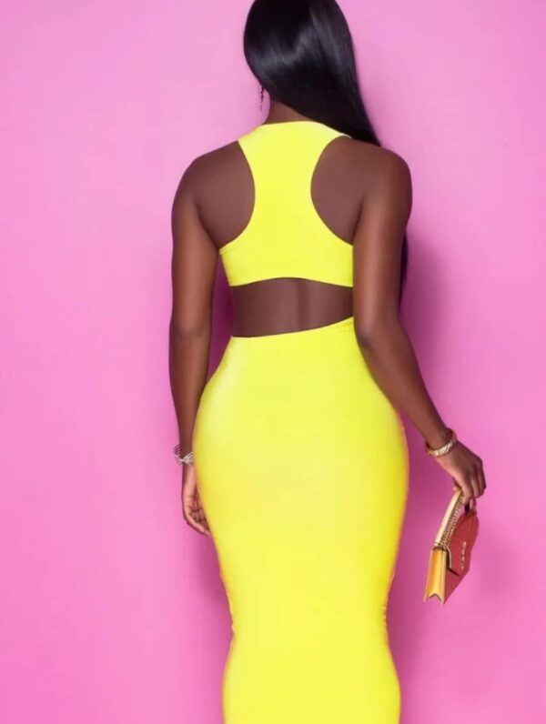 Hauwa Fashion Sexy Round-Neck Sleeveless Slim Fit Dress - Image 2