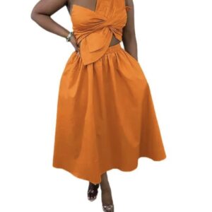 Ola Sexy One Shoulder Petal Hollow Dress