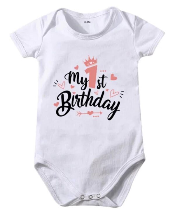 Baby Girl 1st Birthday Onesies - Image 4