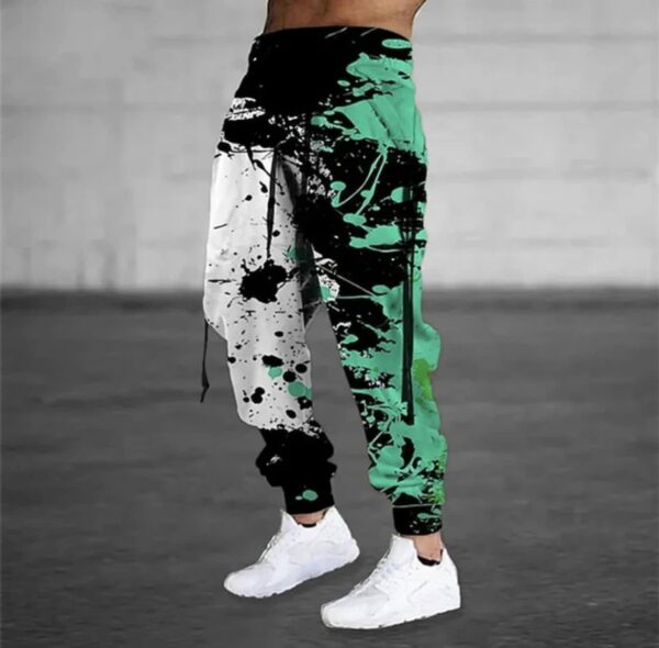 Men Fashion Casual 3D Print Jogger Pants - Image 2
