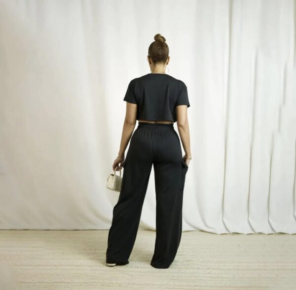 Adama Women’s Fashion Casual Wide Leg Pant 2 piece set - Image 3