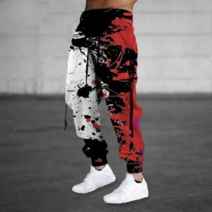 Men Fashion Casual 3D Print Jogger Pants