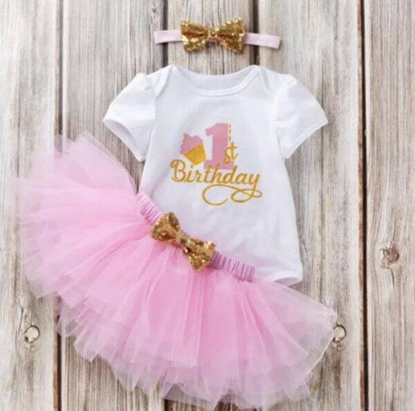 Baby Girl Birthday Tutu Skirt Set - Image 6