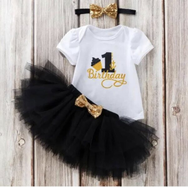 Baby Girl Birthday Tutu Skirt Set - Image 5