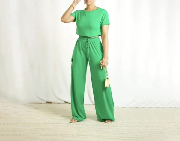 Adama Women’s Fashion Casual Wide Leg Pant 2 piece set - Image 5