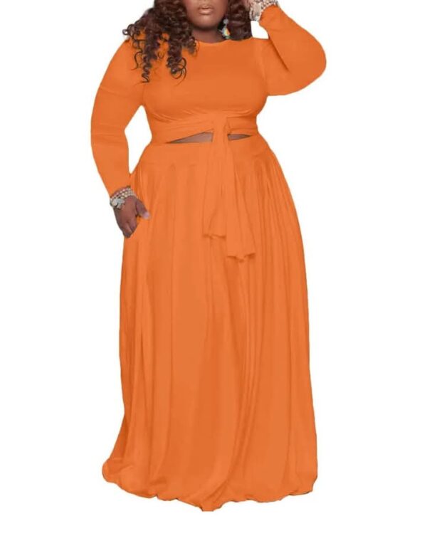 Dora Women Elegant Long Sleeves Top and Skirt Two-piece Set - Image 7