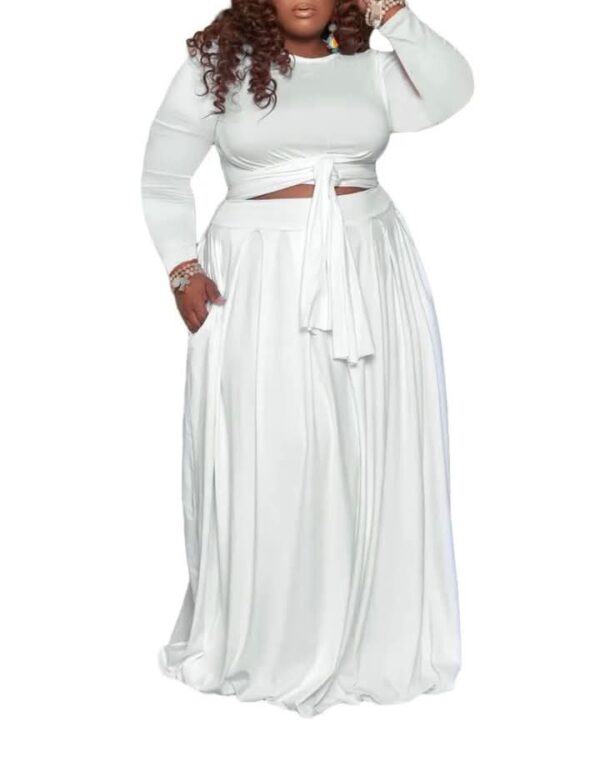 Dora Women Elegant Long Sleeves Top and Skirt Two-piece Set - Image 2