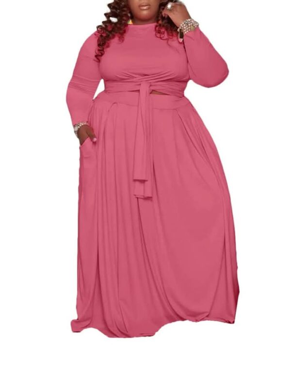 Dora Women Elegant Long Sleeves Top and Skirt Two-piece Set - Image 6