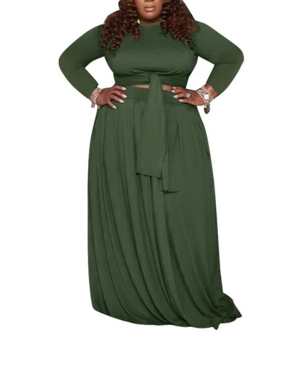 Dora Women Elegant Long Sleeves Top and Skirt Two-piece Set - Image 4