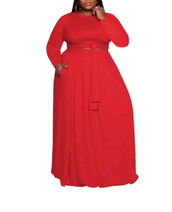 Dora Women Elegant Long Sleeves Top and Skirt Two-piece Set