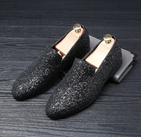 Men's Glitter Slip On Loafers