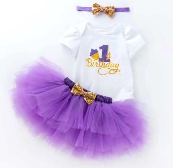 Baby Girl Birthday Tutu Skirt Set - Image 8